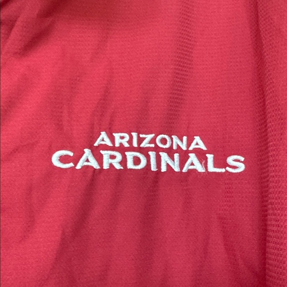 Reebok NFL authentic sideline Arizona Cardinals dark Red windbreaker Jacket - Picture 2 of 12
